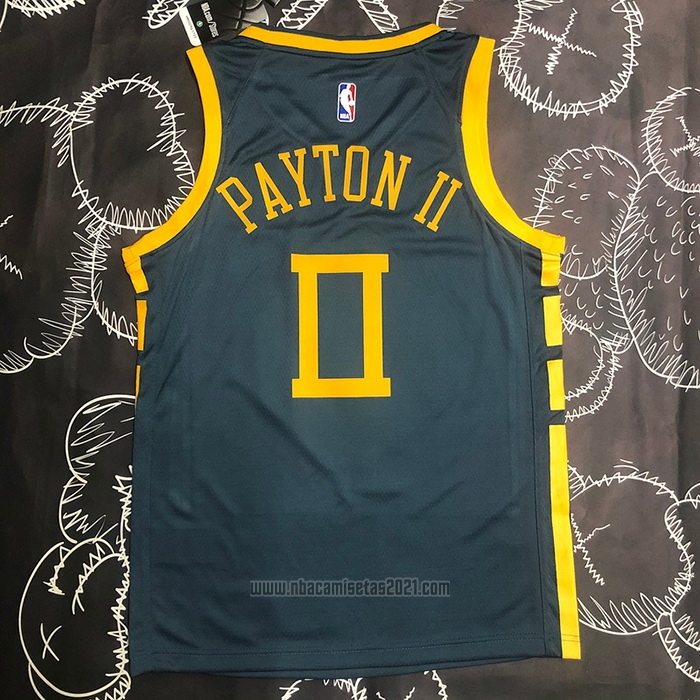 Camiseta Golden State Warriors Gary Payton II #0 Ciudad 2018-19 Azul